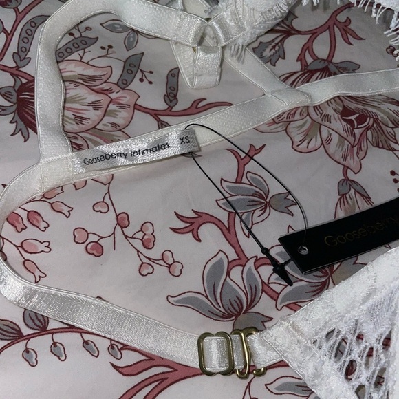 NWT Gooseberry Intimates Yes Please Lace Demi Bra White Size Extra Small - Picture 7 of 7